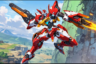 making anime, mecha, pop art ,fan art and original character