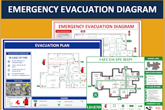 design a custom emergency evacuation plan for your floor plan