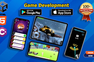develop unity games for android, ios, and PC
