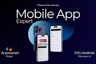 develop custom ios and android mobile apps with pro ui ux as flutter developer