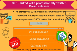 write a professional press release for a website, product, event or app