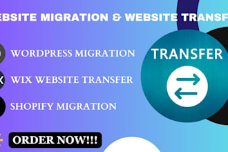 migrate wix, wordpress website to shopify, website migration or website transfer