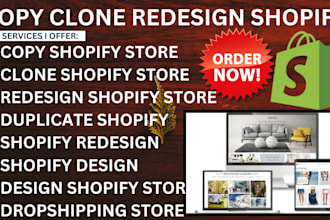 copy clone shopify store edit duplicate update revamp redesign shopify store