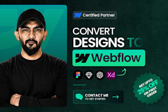 be your expert webflow developer for design conversion