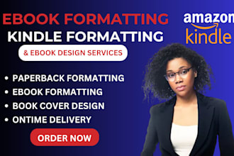 handle book formatting, layout design and kindle ebook conversion