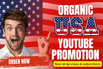 do organic usa youtube promotion to get subscribers views