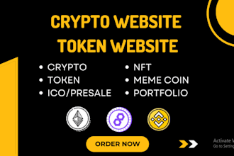 build token website, nft , presale website, meme coin website,crypto website,ico