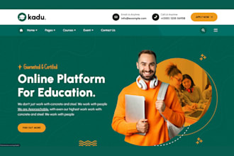 build lms educational website online course website education, elearning website