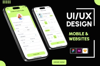 design your mobile app UI UX, prototype, wireframe