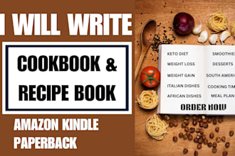 do cookbook recipe book, kids cookbook, healthy recipe, meal plan for amazon kdp