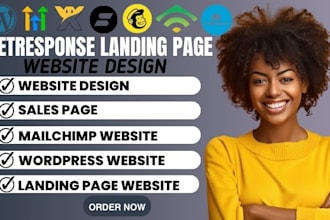 getresponse landing page, carrd, sales funnel, mailchimp email campaign systeme