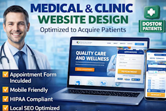 design medical clinic website for doctor telehealth hospital