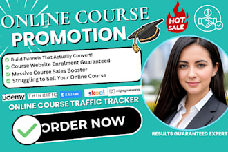 build online course udemy course promotion conversion funnel sales landing page