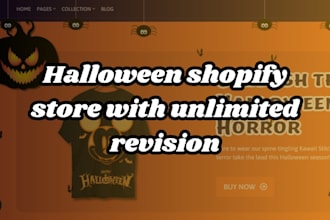 design a shopify halloween store dropshipping store printify store