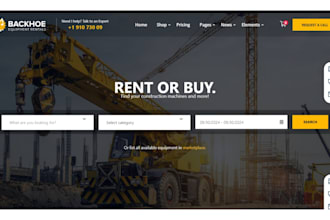 design construction equipment rental website machinery equipment rental website