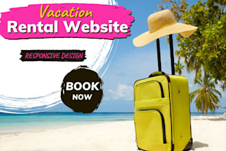 design vacation rental website, booking website and airbnb website