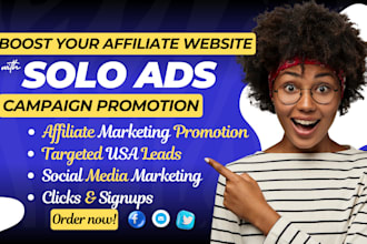 do effective USA and UK solo ads campaign affiliate link promotion and MLM lead