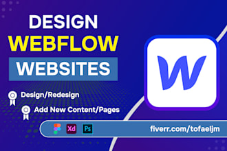 create, update or redesign webflow website