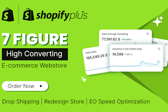 build shopify store or hydrogen store and dropshipping store