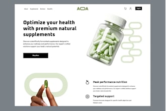 build supplement shopify nutraceutical store peptide website peptide store