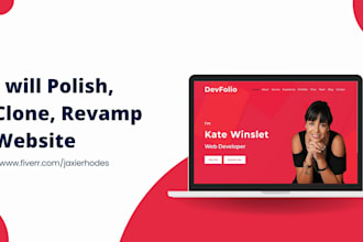 design, polish, clone, revamp your personal portfolio website or blog