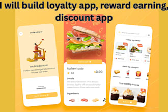 do loyalty app, reward earning app, discount app, or add to existing app or site