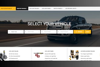 build ymm auto parts website car parts tyre wheel shopify store dropshipping
