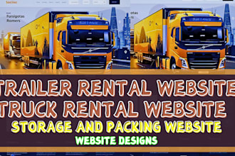 trailer rental website, storage packing rental website, truck rental website