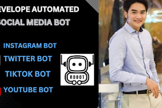 build an amazing bot for your social media page instagram, youtube, tiktok bot