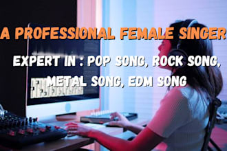 write sing and mix metal edm rock pop song as amazing female vocalist