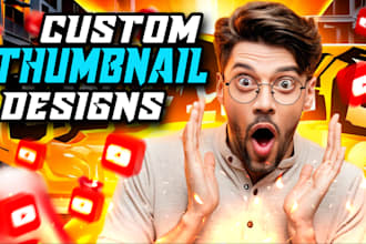do attractive clickbait amazing youtube thumbnail design