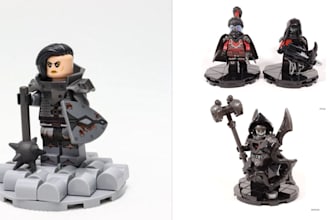 design 3d lego minifigure, custom lego set with instructions