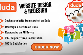 design and build a website using duda website  builder