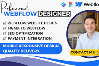 develop webflow website, webflow website design, figma to webflow expert