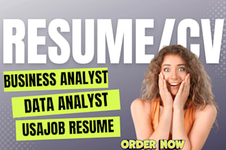 build 24hrs professional ats resume writing, data analyst, business analyst IT