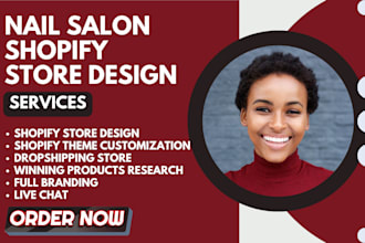 design nail salon shopify store nail salon website beauty shopify website
