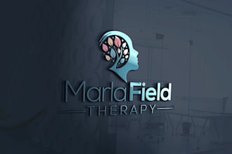 create mental health, wellness, psychology, therapy, counselling logo