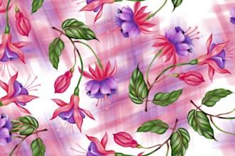design a beautiful floral pattern