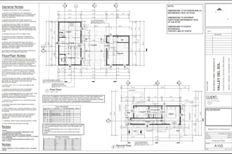 draw floor plan, framing plan, and mep for city permit