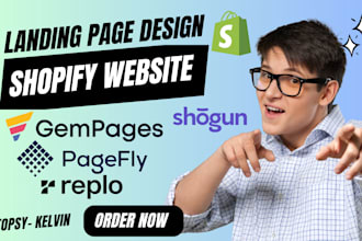 create shopify landing page with pagefly shopify design shogun shopify gempage