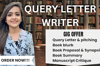 critique query letter, synopsis  proposal, find literary agent for screenplay