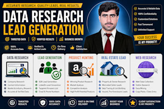 do fast data entry, web research, copy paste, excel data entry, real estate lead