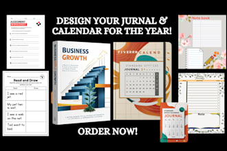 design premium journal workbook digital planner coloring book design calendar