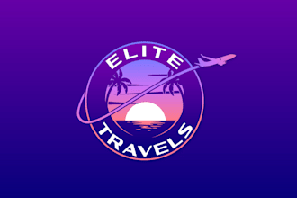 create a modern travel agency logo design in 1 day