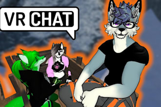 edit, customize and enhance your vrchat furry avatar for gaming,stream,youtuber