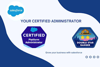 be your salesforce administrator doing setup, flows, reports and dashboard