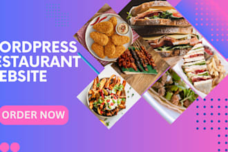 design or develop wordpress restaurant website