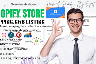 do web scraping, data collection, extract mining map, shopify product