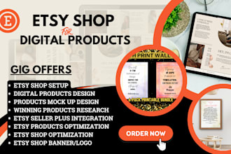etsy digital products for etsy shop or design etsy digital products, etsy seo