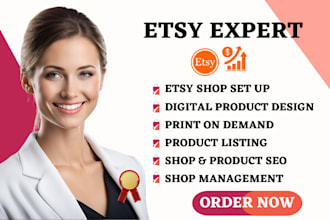set up etsy digital product etsy shop set up seo listing etsy print on demand